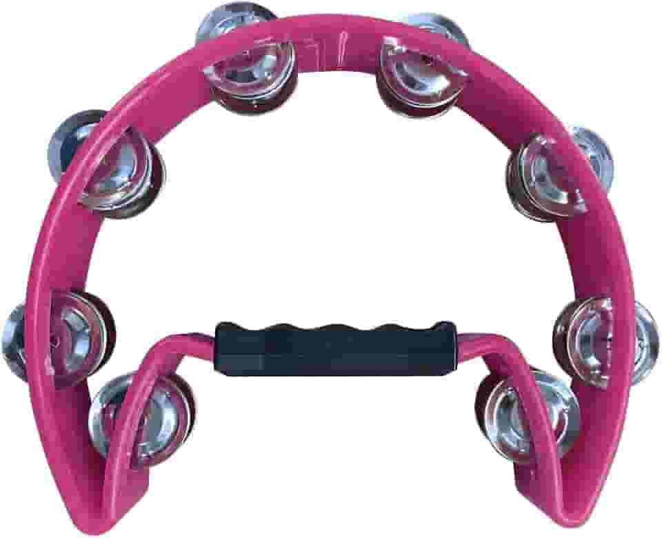 Pandeirola Pandeiro Meia Lua Cajon Percussão (ROSA)