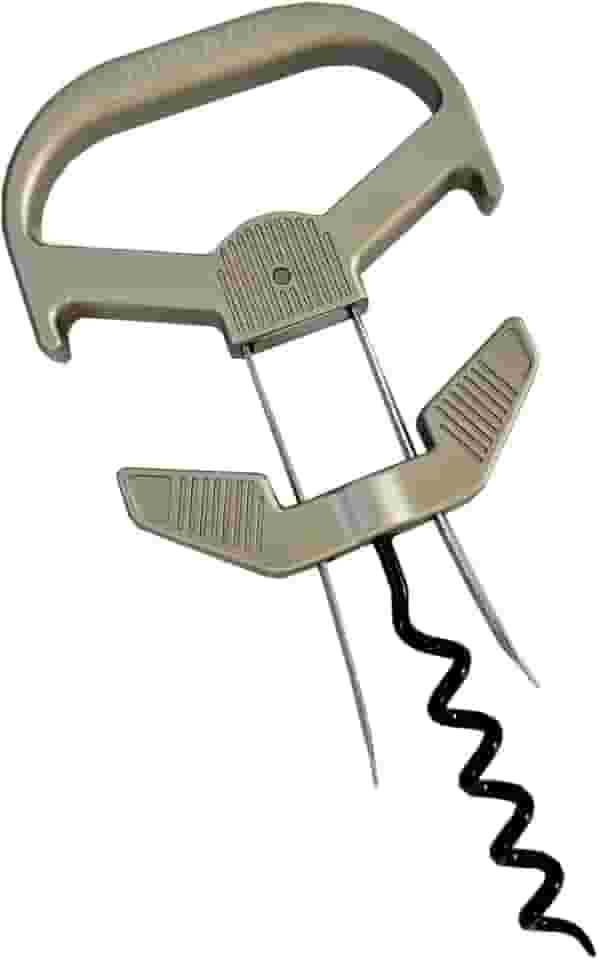 Abridor de Garrafa de Vinho Premium Saca Rolhas Antigas 2 Lâminas com Espiral Inox Anatômico Multi Funcional Com Case Elegante Ideal Para Presente e Uso Intenso Wine & Companhia