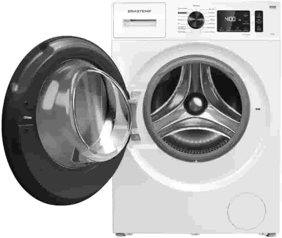 Brastemp Frontal, Lavadora de Roupas, Branco, Smart Sensor, 64,4x59,5x84,6 cm, 11kg, Triplo Vapor, Inox, 15 Ciclos com Tira Manchas PRO, 75kg