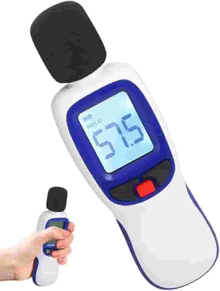 Decibelímetro Digital, Medidor de Som, Equipamento de Medição de Ruído com Visor, Medição de Som Portátil, Escala de Medição Do Decibômetro 30-130 Decibel, Dispositivo de Medição de Ruído de Áudio