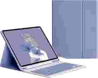 Genérico - Capa com teclado para iPad 10,2 polegadas 8ª, 7ª e 9ª geração com teclado magnético sem fio, fina, leve e à prova de quedas (cinza lavanda)