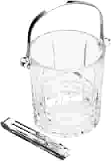 WOLFF - Balde Vidro para Gelo com Alça e Pegador Grego 15cm x 13cm x 14cm - 1L