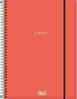 Tilibra - Caderno Espiral Capa Plástica Universitário 1 Matéria Neon Laranja 80 Folhas, Formato: 200mm x 275mm