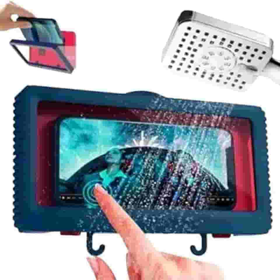 Capa Protetora Suporte Para Telefone Celular Impermeável Fixada Na Parede Com Tela De Toque Autoadesiva Sensível Ao Toque Para Chuveiro Compatível Com A Maioria Dos Telefones