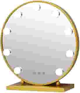 Espelho de maquiagem espelho de maquiagem com luzes sensível ao toque luz LED regulável melhor para mesa de quarto (cor: dourado tamanho: 50 cm) (ouro 50 cm) (ouro 50 cm)