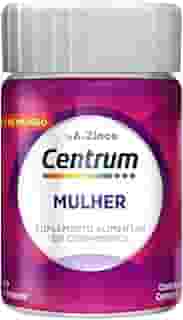 Centrum Mulher, Multivitamínico Adulto, Suplemento Vitamínico com Vitamina B12, Vitamina D, Ferro e Zinco, 30 Comprimidos