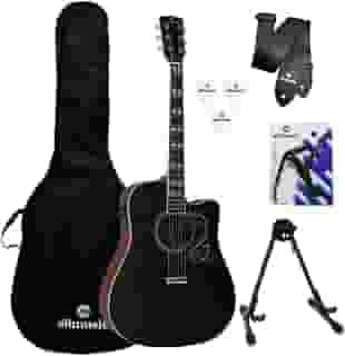 Kit Violão Michael Folk VMF440 Black Capa/Suporte/Acessórios