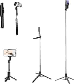 Tripé Bastão de Selfie 3 em 1 – Compacto e Extensível até 1,70 m de Altura, Controle Bluetooth, Rotação 360° – Para Gravações, Reels, TikTok, YouTube, iPhone e Android