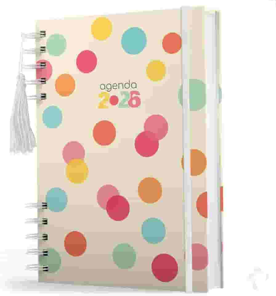 Agenda 2026 Coleção Happy Com Capa Dura Círculos Colors