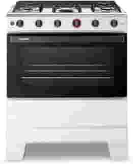 Fogão Esmaltec 5 Bocas Ideal Super Mesa de Aço Inox Branco F5IAB - Bivolt