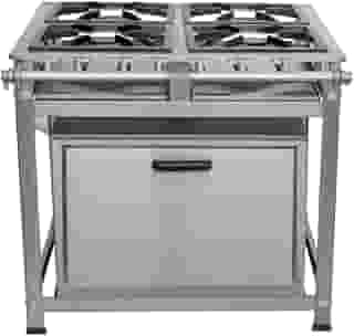 Fogão Industrial 4 Bocas 30x30 P5 em Aço Inox com Forno