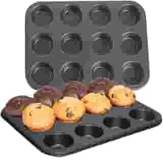 Kit 2 Formas Antiaderente 12 Cavidades para Cupcake Muffin e Mini Bolo