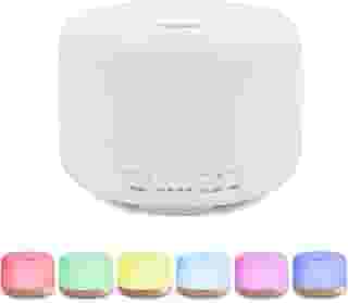 Difusor de Aromas Aromatizador Elétrico 500ml Led 7 cores com Controle Remoto Umidificador e Purificador de Ar para a sua casa e o ambiente de trabalho - Difusor de desligamento automático