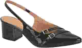 Sapato Feminino Slingback Salto Bloco Confortável Casual