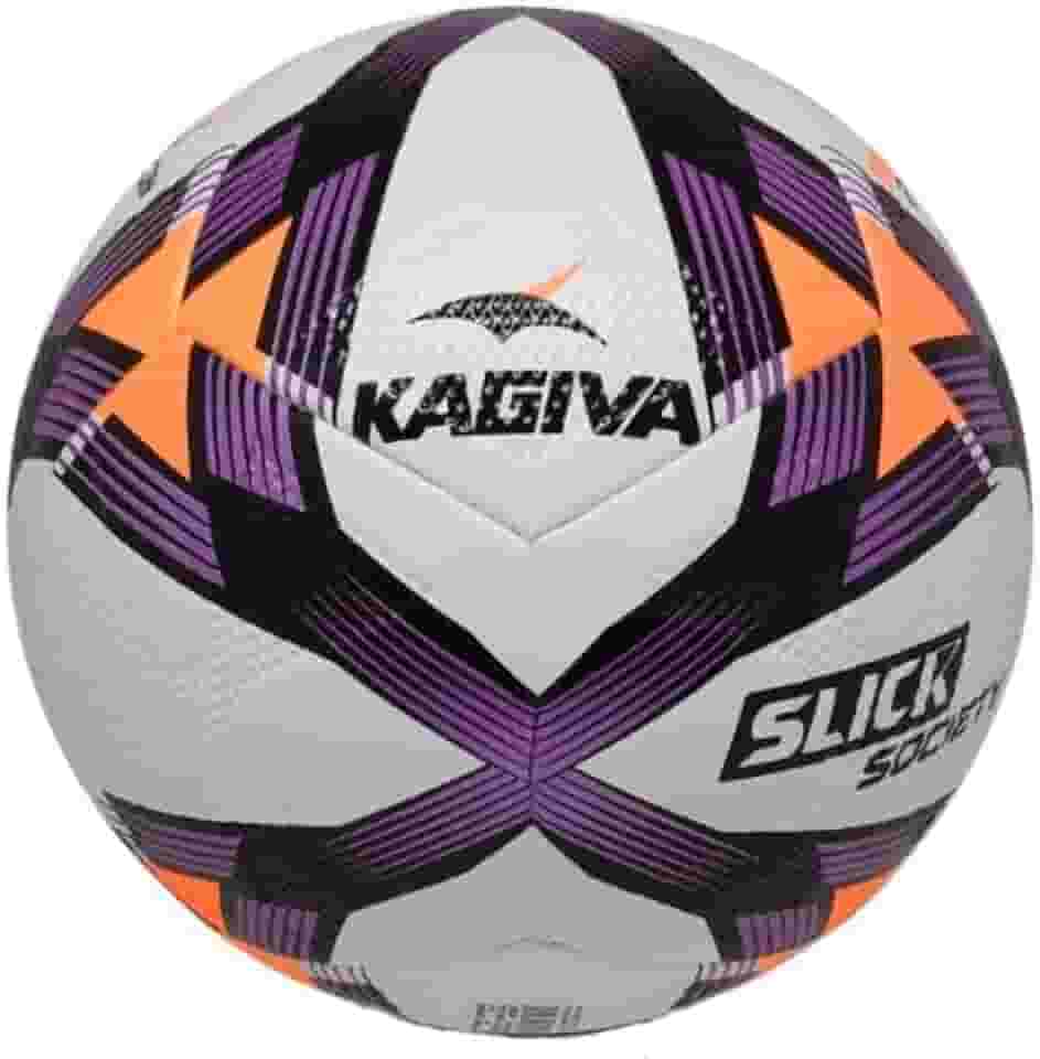 Bola de Futebol Society Slick – Tamanho Oficial, Costurada à Mão, Câmara de Butil, Uso em Grama Sintética