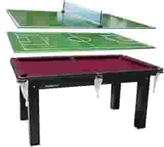 Mesa Sinuca Bilhar, Futebol Botão,Ping Pong 1.85 x 1.07 T Vinho