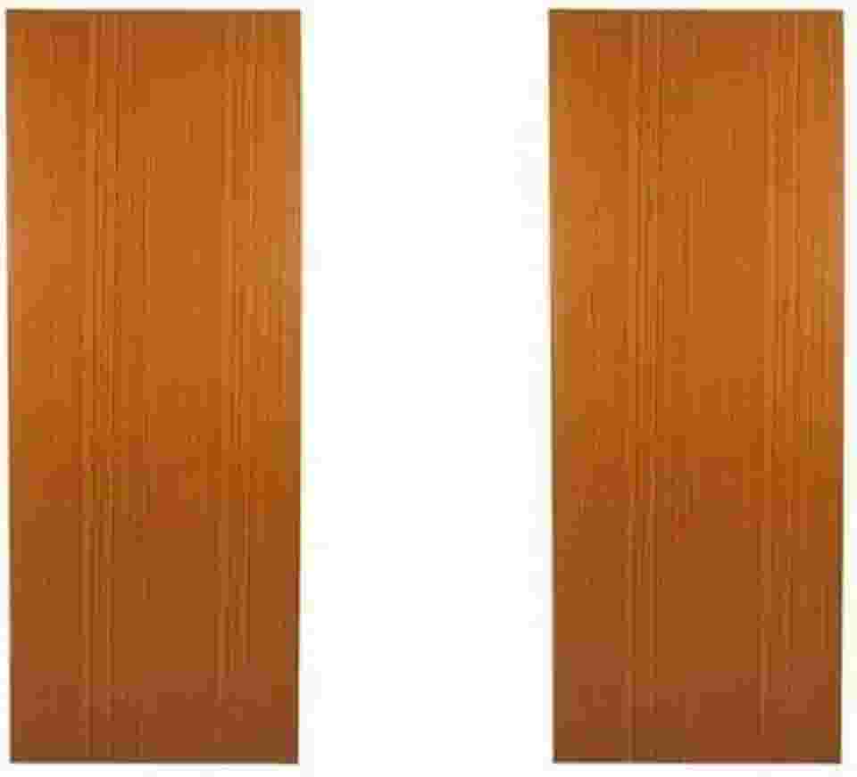 Kit com 2 Folhas de Porta Madeira Lisa 210x80cm Espessura 3,5cm Melamínica Mogno