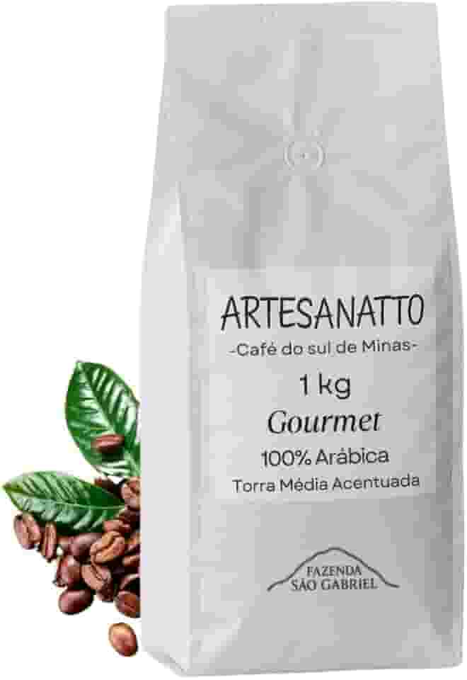 Café Gourmet Grãos 100% Arábica 1kg Torra Média Acentuada - Cultivo de Altitude no Sul de Minas Guaxupé - Sabor Equilibrado Aroma Envolvente Graos Selecionados