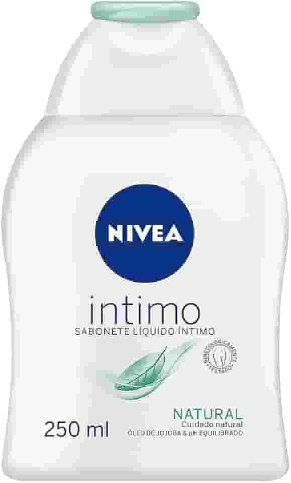 NIVEA Sabonete Líquido Íntimo Natural 250ml - Mantém o ph natural, com extrato de camomila e óleo de jojoba, limpeza suave, sem corantes, testado dermatologicamente e ginecologicamente