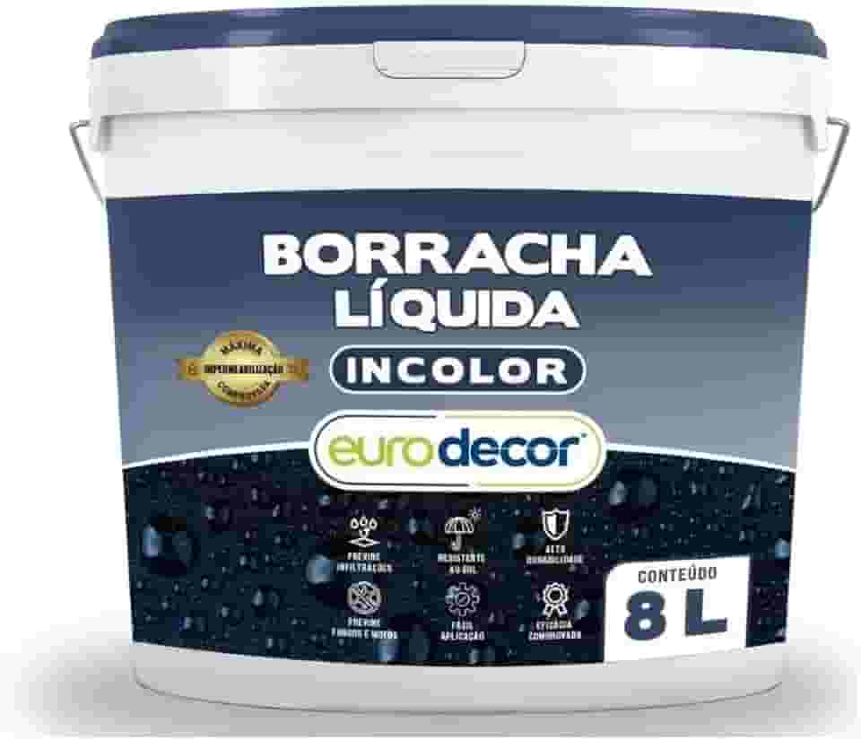 Borracha Líquida Incolor Euro Decor 900ml Impermeabiliza Telhados e Calhas