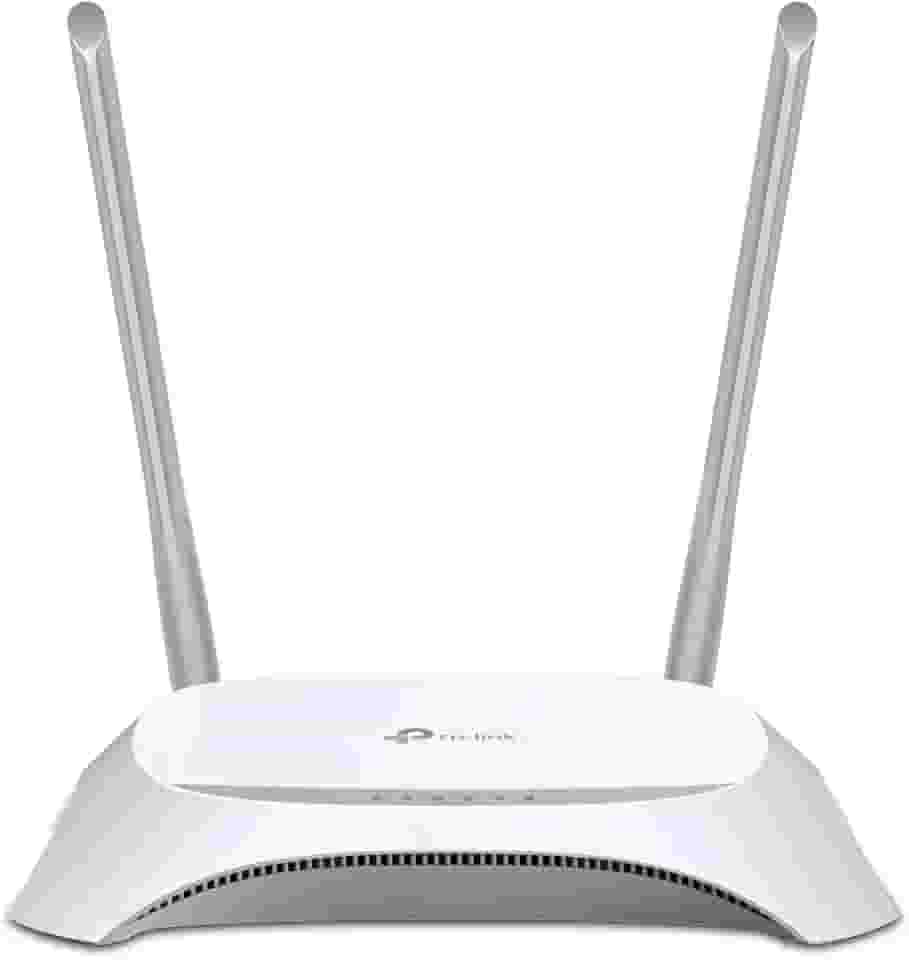 TP-Link TL-MR3420 - Roteador Wi-Fi (300 Mbps 3G / 4G, 1 porta UBS 2.0, botão WPS, nenhuma configuração necessária, plugue da UE), Branco, Grande
