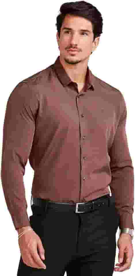 Camisa Social Masculina Manga Longa Slim