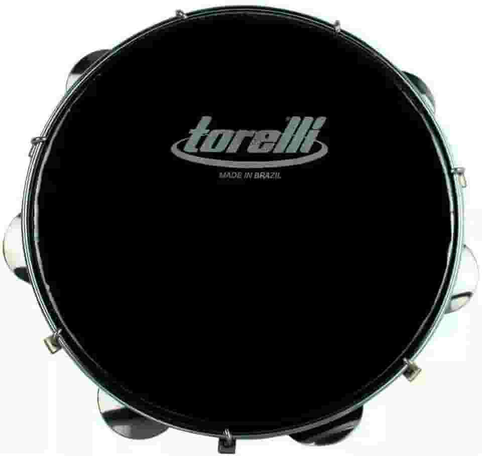 PANDEIRO INJETADO BLACK 10'' PRETO C/PELE PRETA