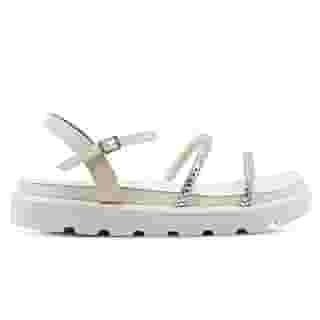 Sandalia Vizzano 6459.123 Papete Flatform Brilho Salto Baixo Feminino