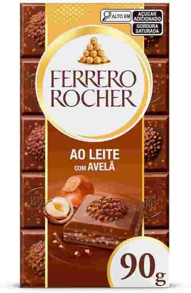Tablete Ferrero Rocher Chocolate ao Leite 90gr