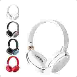 Fone de ouvido abafador headset sem fio, bluetooth 5.3, entrada para cartão de memória, e rádio FM