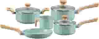 Mimo Style Conjunto de 5 Panelas, Pratic Cook Green, Compatível com Fogão por Indução