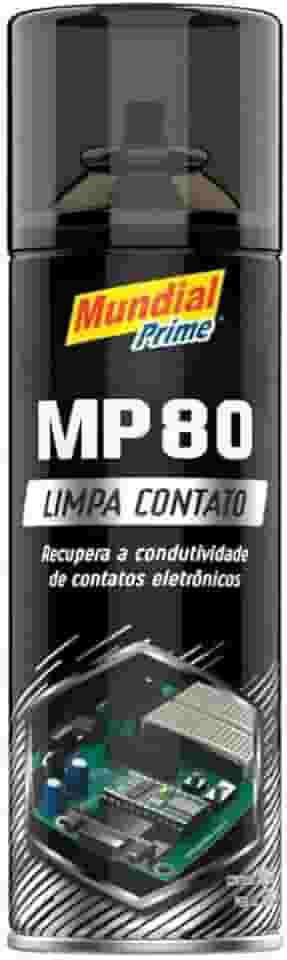 Limpa Contato Elétrico MP80 Mundial Prime, Spray 300ml, Remove Oxidação e Poeira