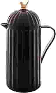WOLFF Garrafa Térmica de Plástico Bird Preta 1L - Enxoval - Organização - Decoração - Cozinha - Mesa Posta - Utilidades Domésticas - Perfeita Para Café e Chá