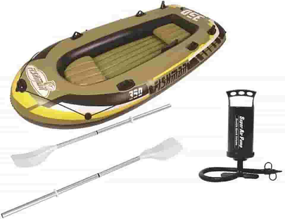 Bote Inflável Fishman 350, Conjunto com Remos e Bomba de Ar, Capacidade 340kg, 305cm x 136cm