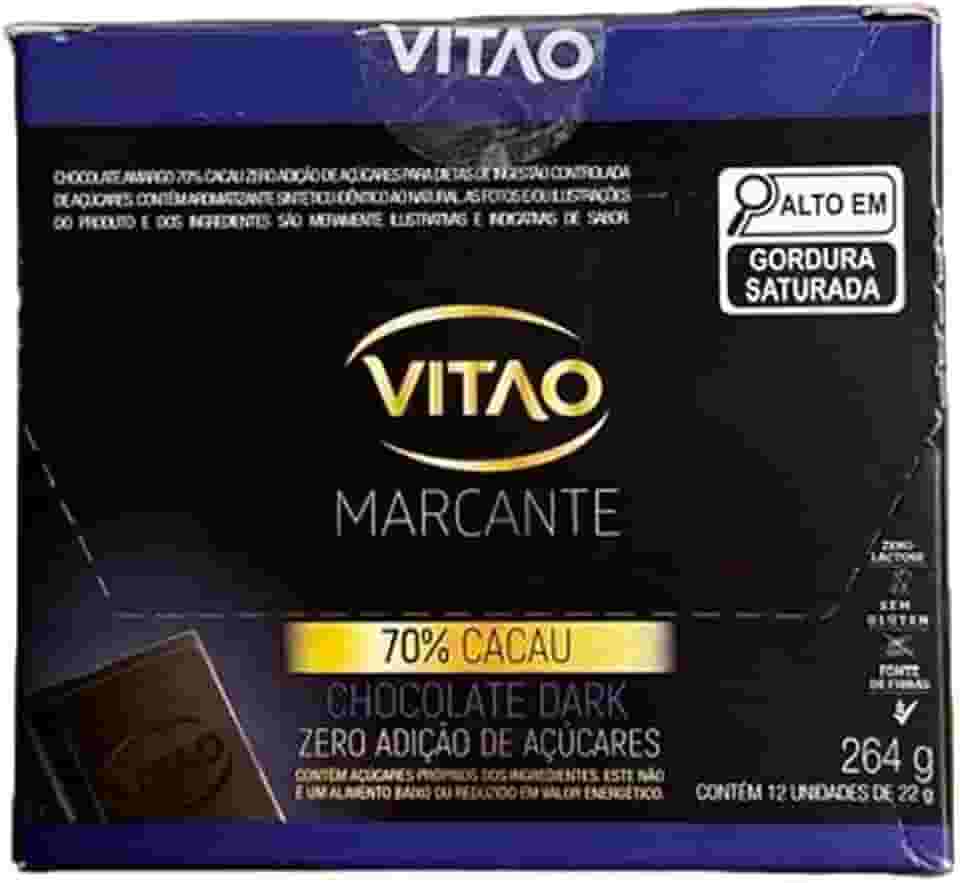 Chocolate Zero 70% Amargo - 12 Unidades de 22g - VITAO