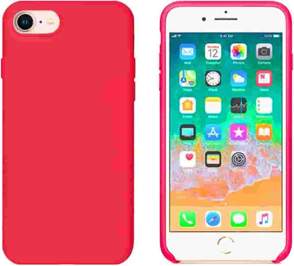 Case Capinha Colorida Capa Slim Flexível Aveludada Compatível Com iPhone 7/8 Vermelha,Preta, Laranja, Amarela, Azul, Rosa, Pink, Branca, Lilás, Marrom, Verde, Roxo ONYK (Rosa Pink)