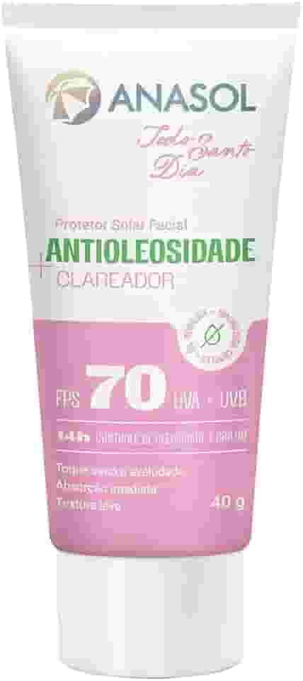 Anasol Protetor Solar Facial Antioleosidade Clareador Todo Santo Dia FPS70 40g