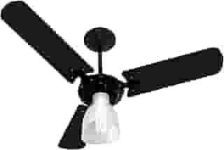Venti-Delta Ventilador de Teto New Light 3 Pás Laqueadas 220 V C3V, 383252, 130 W, Preto