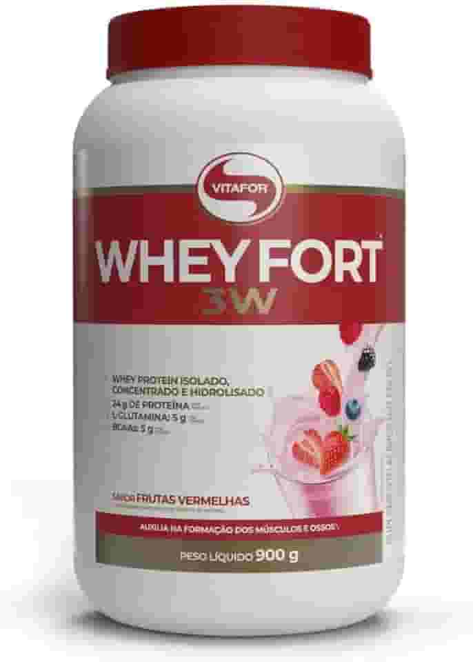 Vitafor - Whey Fort 3W - 900g - Frutas Vermelhas