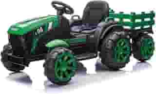 Trator Elétrico Infantil Carrinho Carro Motorizado Com Caçamba Reboque Mp3 Rádio Usb Recarregável Automático 12v Carroceria Controle Remoto Bivolt