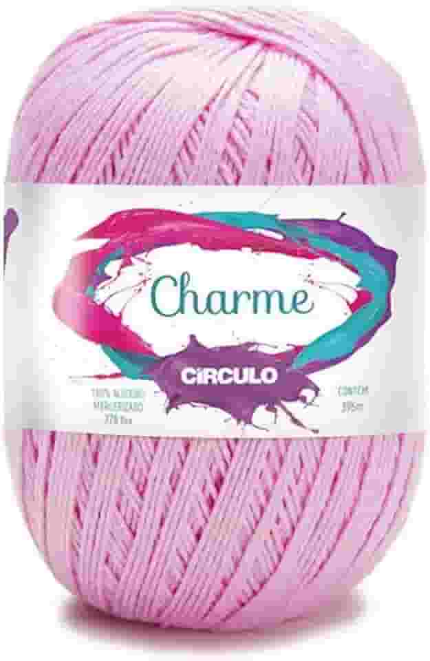 Fio Linha Charme 396m e 150g Ideal p/Crochê e Tricô Marca Círculo (3526 - ROSA CANDY)
