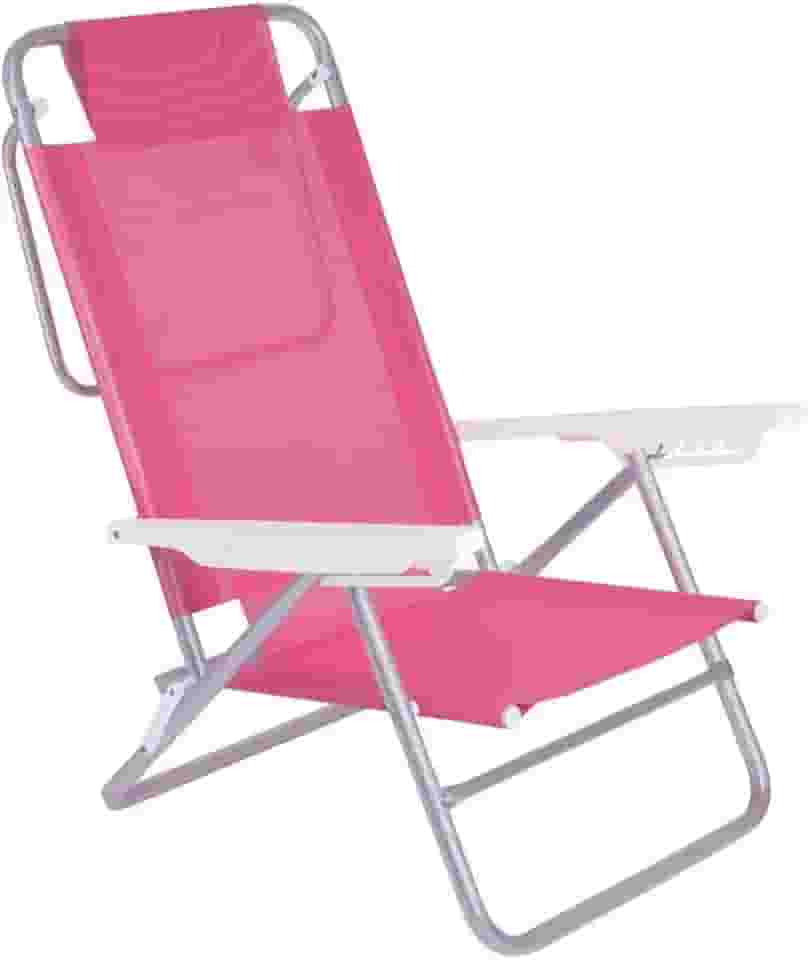 Mor - Cadeira Reclinável Alumínio 6 Posições Summer Pink