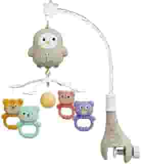 Mobile para Berço Carrinho Bebê Musical Giratório Multifuncional Controle Remoto Brinquedo Infantil (Cinza)