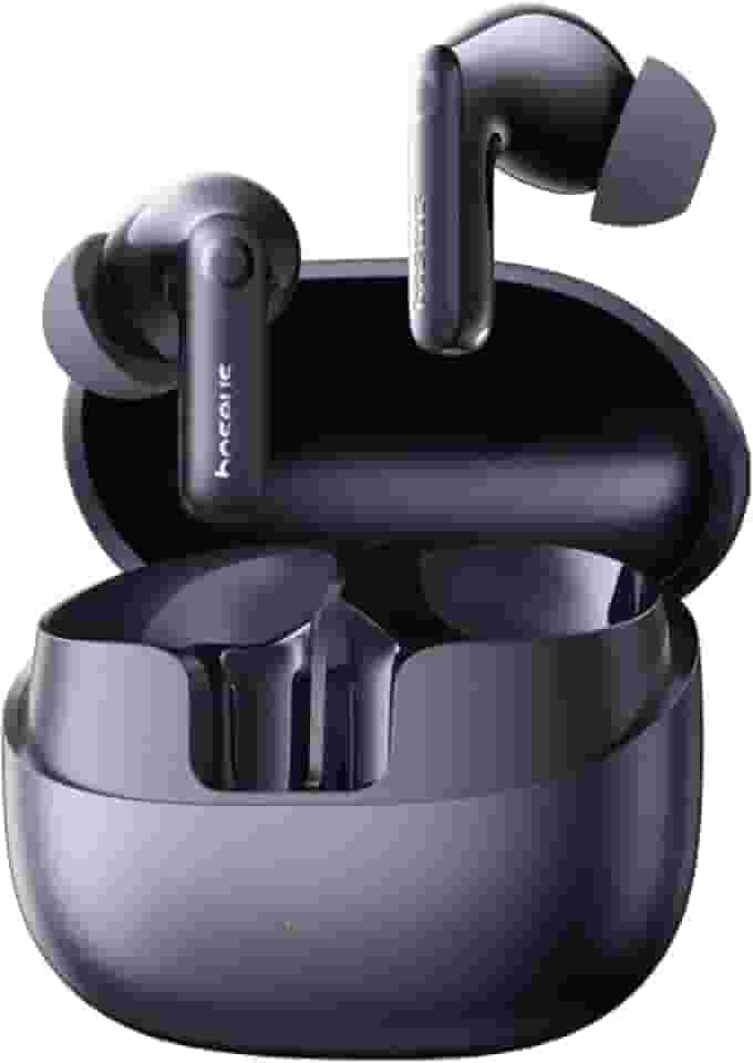 Fones de Ouvido Baseus Bass BP1 Pro Sem Fio com Cancelamento de Ruído, Cancelamento de Ruído Adaptativo em Tempo Real, EQ Ativo Adaptativo, 55H de Tempo de Reprodução, Bluetooth 6.0, Preto