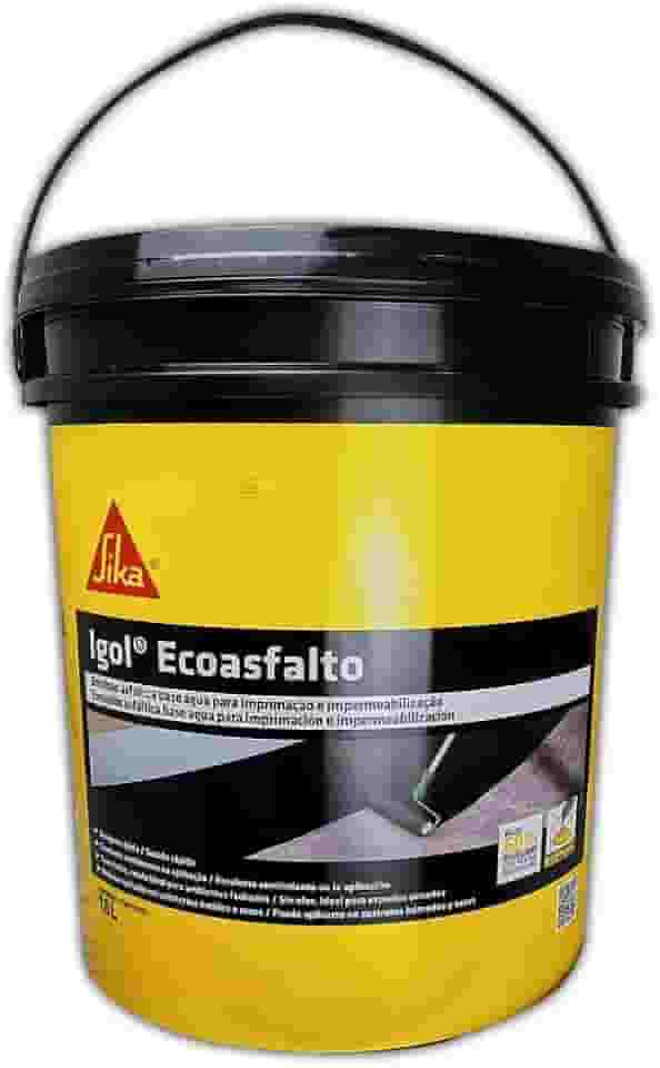 Sika Manta Líquida Impermeabilizante Igol EcoAsfalto Eco Balde 18L para Concreto Argamassa Rebocos Emboços - Original