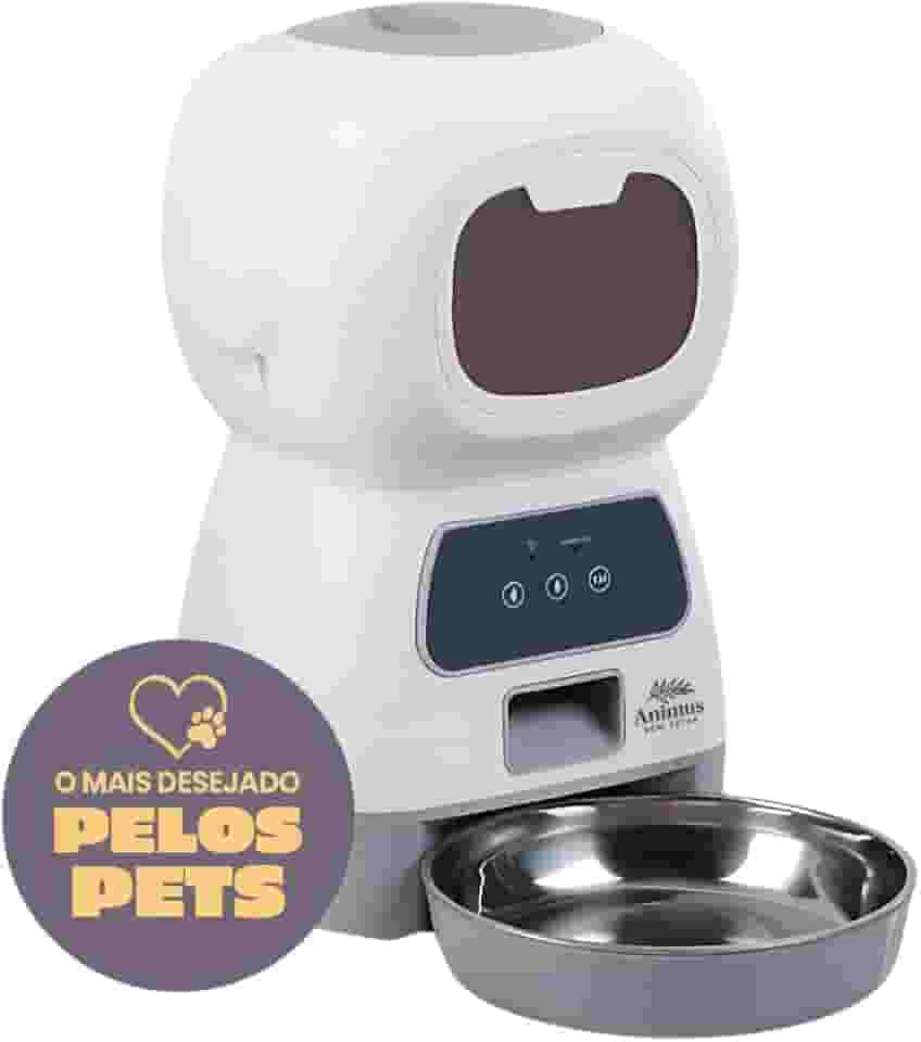 Alimentador Automático Smart Cães Gatos Pets Programável Animus
