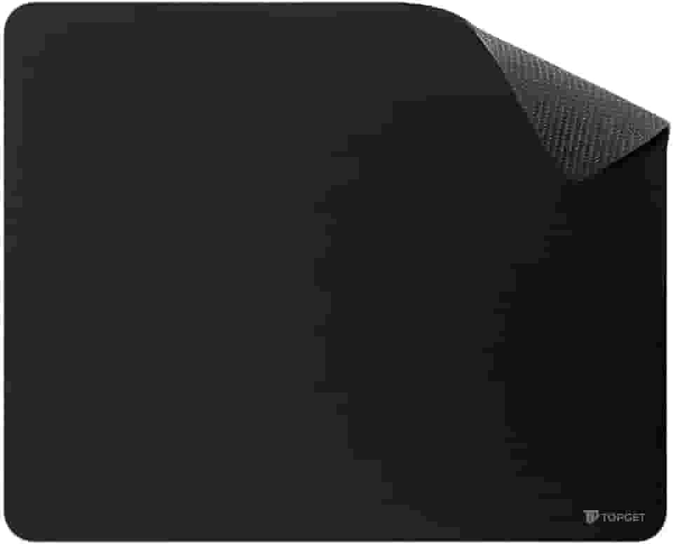 Mouse Pad TopGet ProControl | Gamer & Home Office | Precisão, Deslize Suave | Base Borracha Antiderrapante, Poliéster Durável | 22x18 cm (Preto)