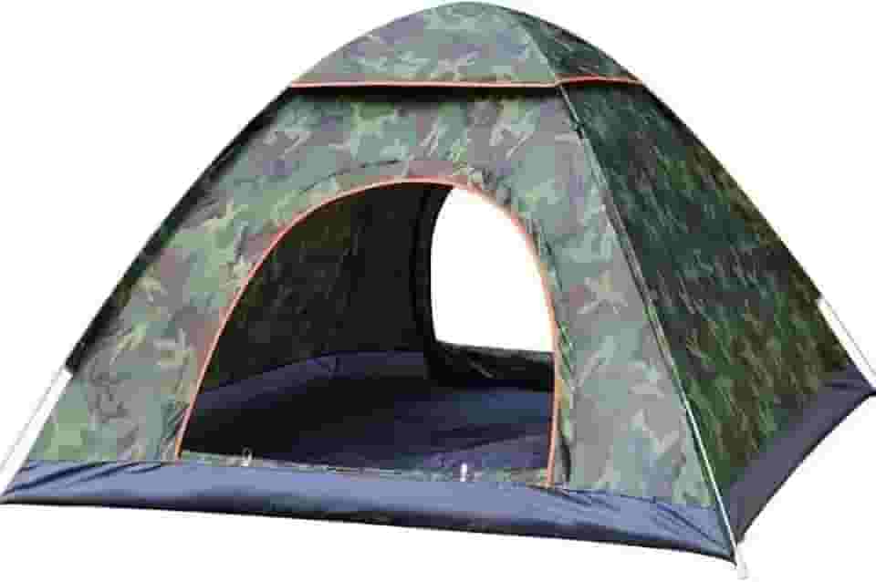 Barraca de Camping Iglu Camuflada Impermeável 3 Pessoas com Mosquiteiro Portátil Leve com Bolsa