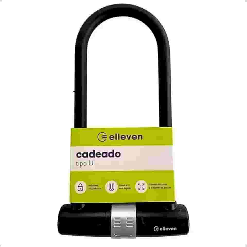 Cadeado Bike Bicicleta U Lock Trava Chave 170x320mm Elleven