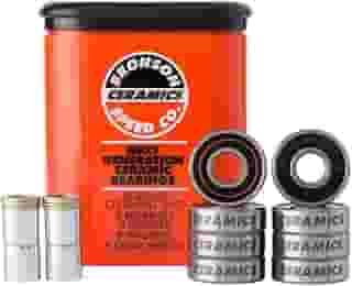 Rolamentos de skate de cerâmica Bronson Speed, unidade de limpeza, espaçadores, arruelas, protetores extras